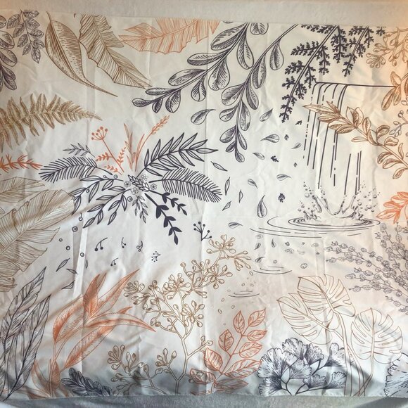 Boho Nature Tapestry Earth Tones Plant Design 51.2"W x 59.1"L Lightweight - Picture 1 of 2